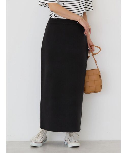 AMERICAN HOLIC（アメリカンホリック）の「ミラノリブニットタイトスカート（スカート・レディース・アイボリー/ブラック/ブルーグリーン/杢グレー・S/L/M）」の7枚目の写真