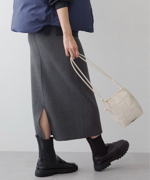 AMERICAN HOLIC（アメリカンホリック）の「ミラノリブニットタイトスカート（スカート・レディース・アイボリー/ブラック/ブルーグリーン/杢グレー・S/L/M）」の14枚目の写真