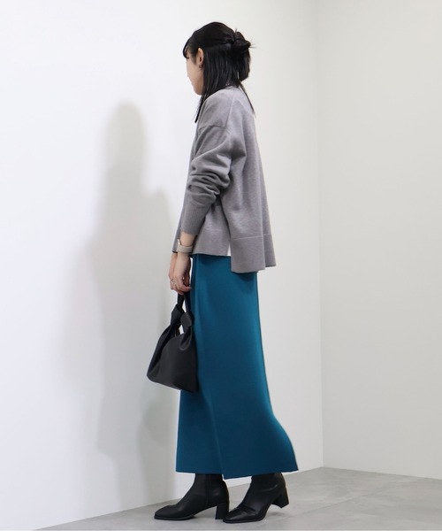 AMERICAN HOLIC（アメリカンホリック）の「ミラノリブニットタイトスカート（スカート・レディース・アイボリー/ブラック/ブルーグリーン/杢グレー・S/L/M）」の20枚目の写真