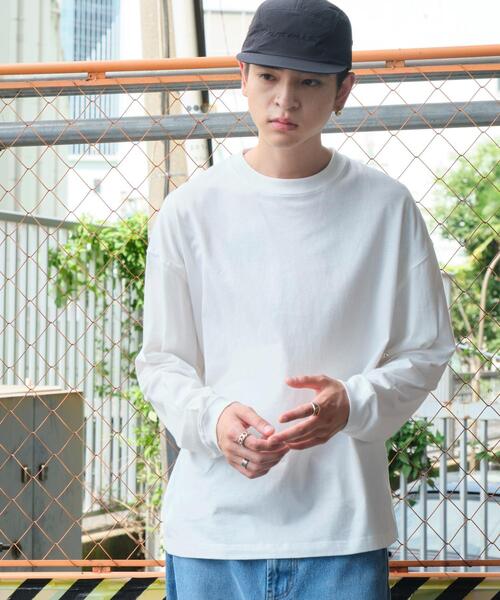 WEGO(ウィゴー)の「WEGO/ビッグコットンT(Tシャツ/カットソー・メンズ・ホワイト/ブラック・MEDIUM/LARGE)」の1枚目の写真