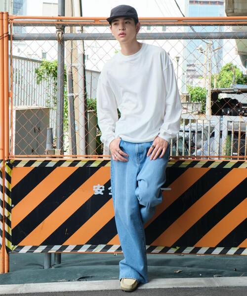 WEGO(ウィゴー)の「WEGO/ビッグコットンT(Tシャツ/カットソー・メンズ・ホワイト/ブラック・MEDIUM/LARGE)」の3枚目の写真