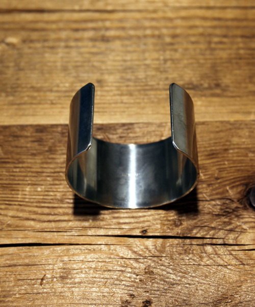 German Silver Plane Bangle-Wide-(ジャーマンシルバー プレーン