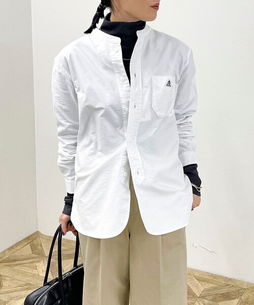 fredy emue（フレディエミュ）の「【GEVACO/ゲバコ】OXバンドカラー長袖シャツ（シャツ/ブラウス・レディース・オフホワイト/ホワイト系その他4/ブルー系その他7/ブラック系その他/ブラック系その他3・38）」の12枚目の写真