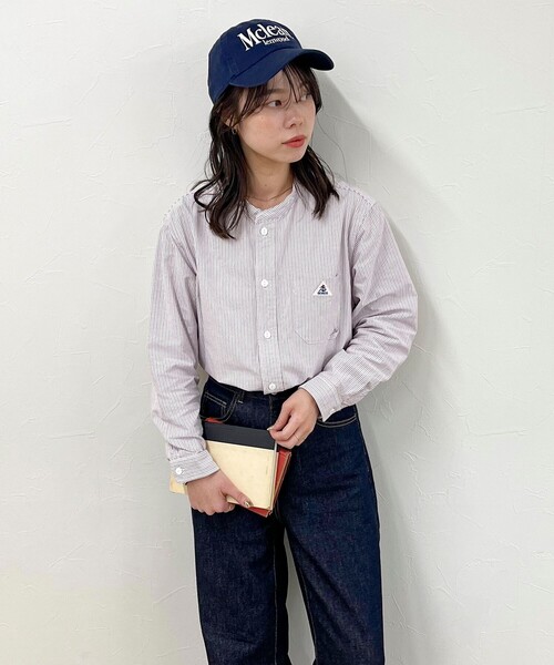 fredy emue（フレディエミュ）の「【GEVACO/ゲバコ】OXバンドカラー長袖シャツ（シャツ/ブラウス・レディース・オフホワイト/ホワイト系その他4/ブルー系その他7/ブラック系その他/ブラック系その他3・38）」の22枚目の写真