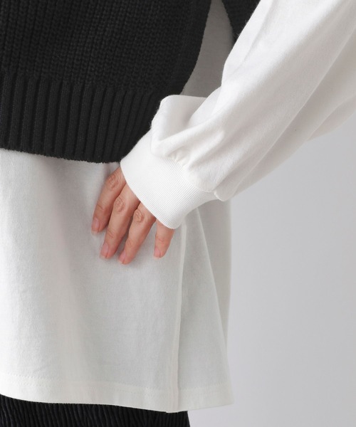 LEPSIM（レプシィム）の「【産前・産後対応】マタニティ／チルデンベストセットチュニック　149138（マタニティウェア/グッズ・レディース・ベージュ/ブラック・FREE）」の18枚目の写真