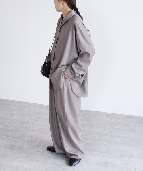 reca(レカ)の「バックシャーリングシャツ(シャツ/ブラウス・レディース・チャコールグレー/トップグレー・M)」の8枚目の写真