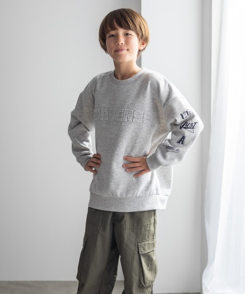 別注】CONVERSE エンボス加工 裏起毛トレーナー（スウェット