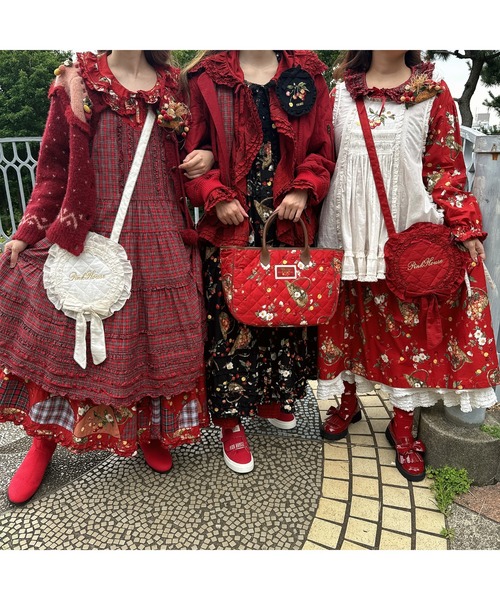 PINK HOUSE（ピンクハウス）の「野ばらとチェリー刺繍タブリエ