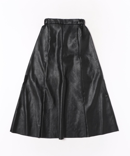 【BALENCIAGA】フレアレザースカート 楽天市場】2color レザーボリュームスカート エコレザーハイ