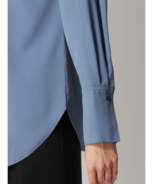 SUIT SQUARE（スーツスクエア）の「ボウタイブラウス ソフトジョーゼット 無地（シャツ/ブラウス・レディース・ブラック/カーキ/ブルー・38(9号)）」の11枚目の写真