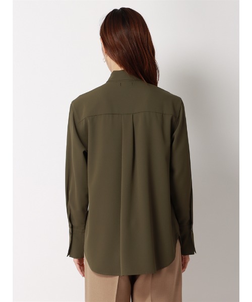 SUIT SQUARE（スーツスクエア）の「ボウタイブラウス ソフトジョーゼット 無地（シャツ/ブラウス・レディース・ブラック/カーキ/ブルー・38(9号)）」の19枚目の写真
