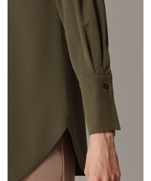 SUIT SQUARE（スーツスクエア）の「ボウタイブラウス ソフトジョーゼット 無地（シャツ/ブラウス・レディース・ブラック/カーキ/ブルー・38(9号)）」の22枚目の写真