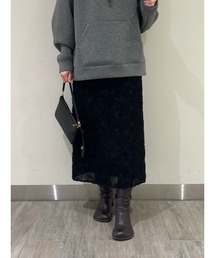 フラワーチュールファブリックタイトスカート