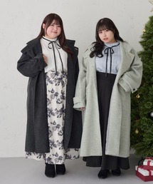 Louiosy（ルオシー）の「【大きいサイズ】チャーム付き2WAYカラーコート（その他アウター）」