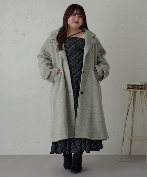 大きいサイズ】チャーム付き2WAYカラーコート（その他アウター