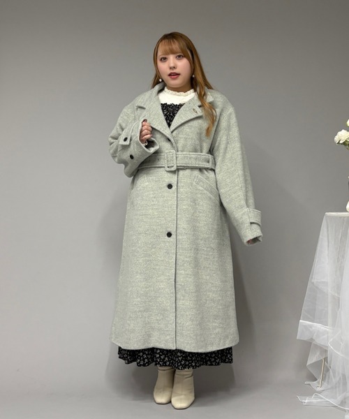 Louiosy(ルオシー)の「【大きいサイズ】チャーム付き2WAYカラーコート(その他アウター・レディース・ベージュ/グレイッシュベージュ/グレー系その他/ダークグレー/ライトグレー/ブラウン・LL/3L/4L)」の10枚目の写真