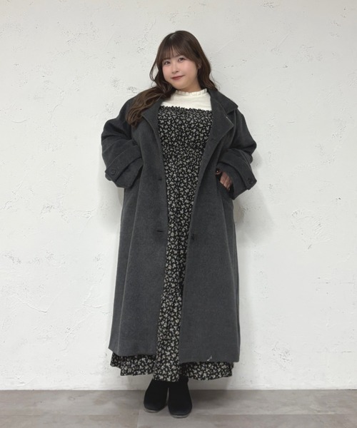 Louiosy(ルオシー)の「【大きいサイズ】チャーム付き2WAYカラーコート(その他アウター・レディース・ベージュ/グレイッシュベージュ/グレー系その他/ダークグレー/ライトグレー/ブラウン・LL/3L/4L)」の11枚目の写真
