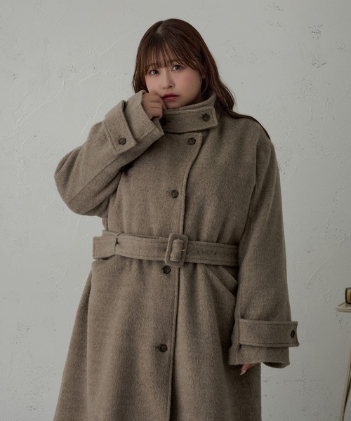 大きいサイズ】チャーム付き2WAYカラーコート（その他アウター