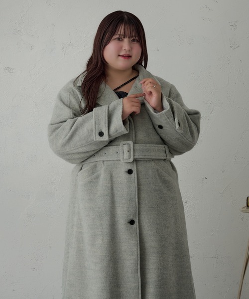 大きいサイズ】チャーム付き2WAYカラーコート（その他アウター