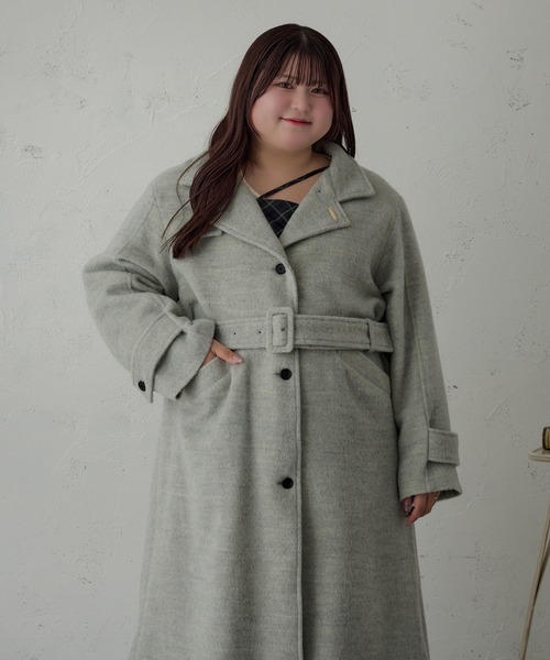 大きいサイズ】チャーム付き2WAYカラーコート（その他アウター