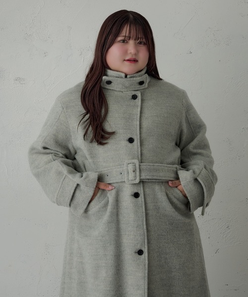 GRANCY コート 大きいサイズ】チャーム付き2WAYカラーコート（その他アウター