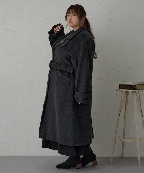 大きいサイズ】チャーム付き2WAYカラーコート（その他アウター