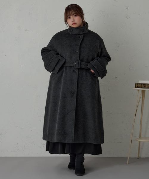 【新品タグ付き】Louiosy ルオシー　チャーム付き2wayカラーコート　3L Louiosy（ルオシー） コート アウター 「大きいサイズ」チャーム付き