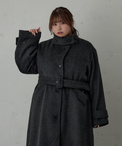 大きいサイズ】チャーム付き2WAYカラーコート（その他アウター