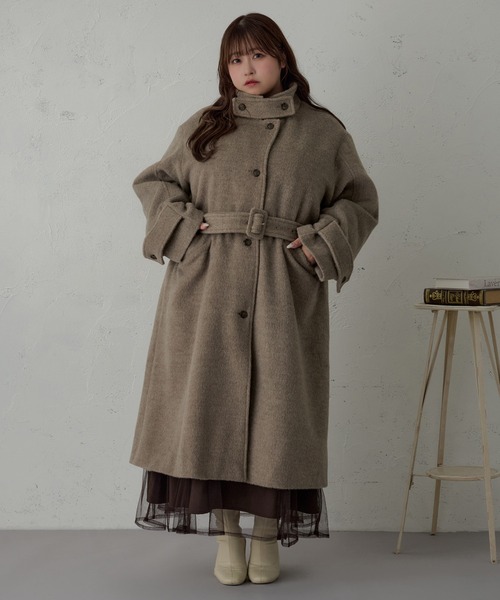 大きいサイズ】チャーム付き2WAYカラーコート（その他アウター