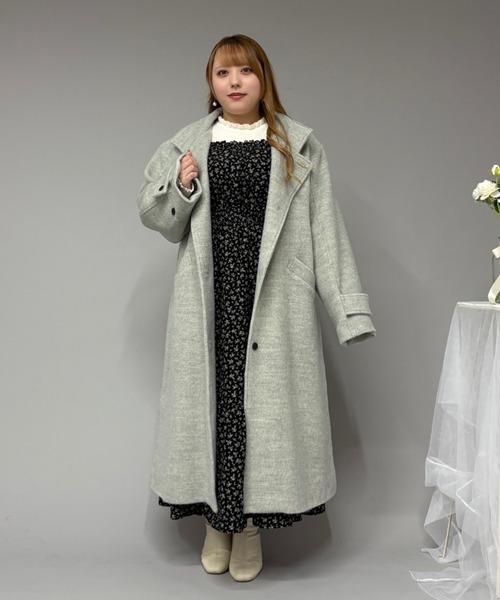Louiosy(ルオシー)の「【大きいサイズ】チャーム付き2WAYカラーコート(その他アウター・レディース・ベージュ/グレイッシュベージュ/グレー系その他/ダークグレー/ライトグレー/ブラウン・LL/3L/4L)」の7枚目の写真