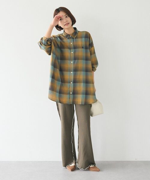 CRAFT STANDARD BOUTIQUE(クラフトスタンダードブティック)の「配色メローパンツ(スウェットパンツ・レディース・カーキ/ブラック/杢グレー/ホワイト系その他・L/M)」の15枚目の写真