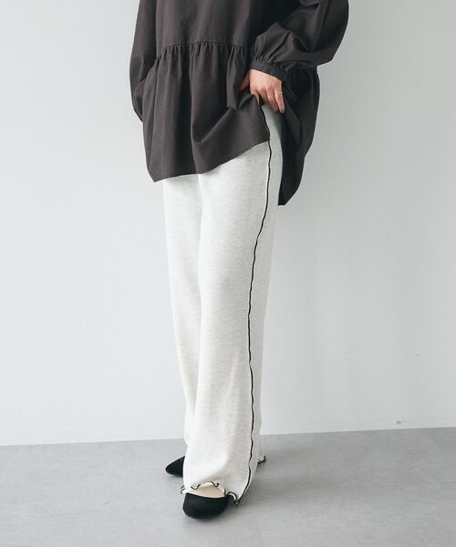 CRAFT STANDARD BOUTIQUE(クラフトスタンダードブティック)の「配色メローパンツ(スウェットパンツ・レディース・カーキ/ブラック/杢グレー/ホワイト系その他・L/M)」の21枚目の写真
