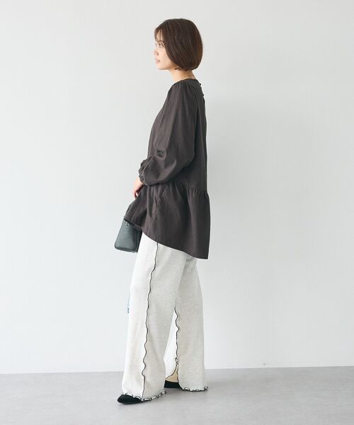 CRAFT STANDARD BOUTIQUE(クラフトスタンダードブティック)の「配色メローパンツ(スウェットパンツ・レディース・カーキ/ブラック/杢グレー/ホワイト系その他・L/M)」の22枚目の写真