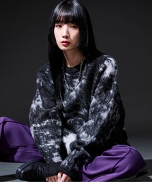 アブストラクトルーズシャギーニット