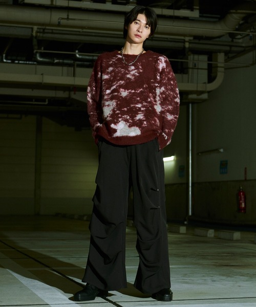 Ellno Loset（エルノロゼット）の「アブストラクトルーズシャギーニット（ニット/セーター・メンズ・ブルー/ブラック/レッド/オフホワイト・LARGE/MEDIUM/SMALL）」の22枚目の写真