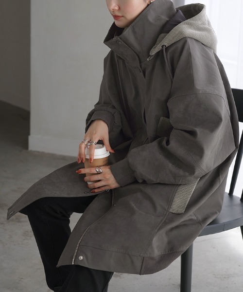 2way ヴィーガンレザーアウター（モッズコート）｜HUG.U（ハグユー）の