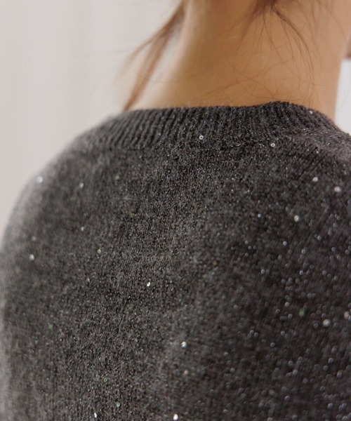 flower（フラワー）の「ホリデースパングルニット（ニット/セーター・レディース・アイボリー/グレー/ブラック・FREE）」の13枚目の写真