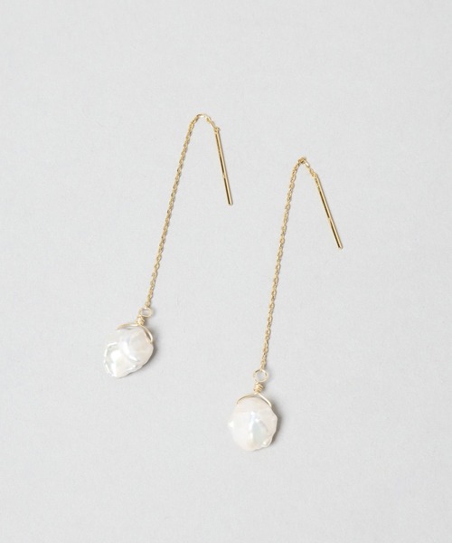 A part by（アパートバイ）の「タンスイパールチェーンピアス（ピアス（両耳用）・レディース・シルバー/ゴールド・FREE）」の4枚目の写真