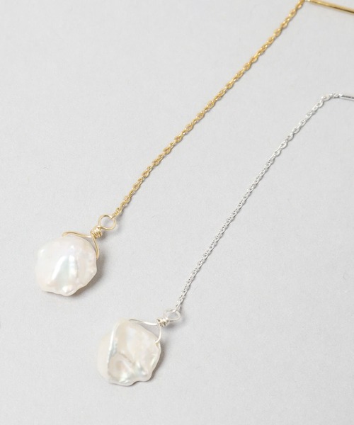 A part by（アパートバイ）の「タンスイパールチェーンピアス（ピアス（両耳用）・レディース・シルバー/ゴールド・FREE）」の5枚目の写真