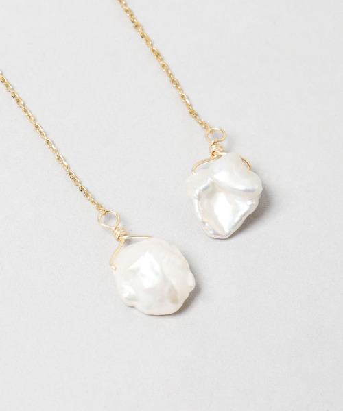 A part by（アパートバイ）の「タンスイパールチェーンピアス（ピアス（両耳用）・レディース・シルバー/ゴールド・FREE）」の6枚目の写真