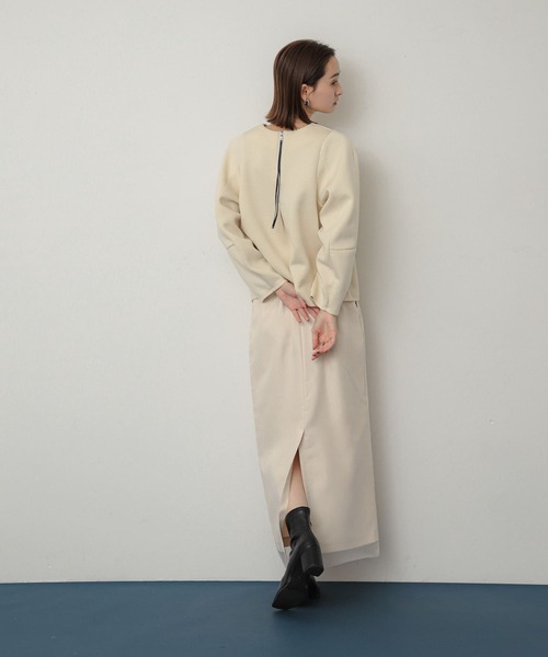 SENSE OF PLACE by URBAN RESEARCH(センスオブプレイスバイアーバンリサーチ)の「オーガンジーレイヤードスカート(スカート・レディース・ブラック/アイボリー/ブラウン・MEDIUM/SMALL)」の11枚目の写真