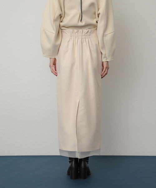 SENSE OF PLACE by URBAN RESEARCH(センスオブプレイスバイアーバンリサーチ)の「オーガンジーレイヤードスカート(スカート・レディース・ブラック/アイボリー/ブラウン・MEDIUM/SMALL)」の21枚目の写真