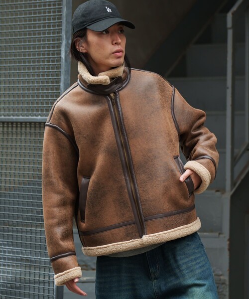 期間限定値下げ 新品☆ビッグカラーフェイクムートンブルゾン