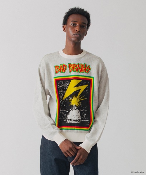 セール】SILAS×BAD BRAINS DOUBLE JACQUARD SWEATER（ニット
