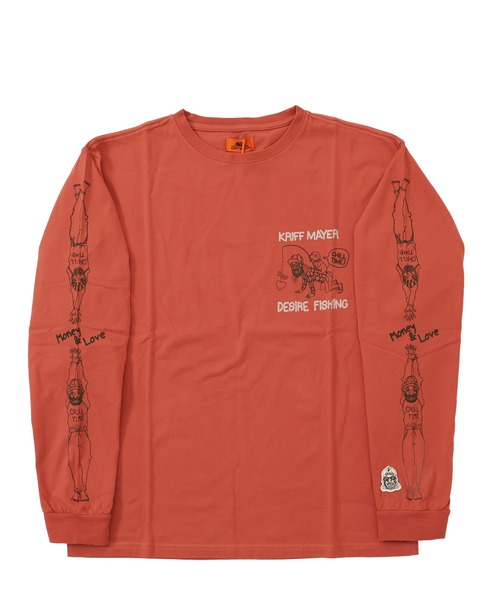 KRIFF MAYER(クリフメイヤー)の「チルタイムロンT (釣り)(Tシャツ/カットソー・メンズ・レッド/グレー/ブラック/ブルー/ライトグリーン/オフホワイト・LARGE/MEDIUM/X-LARGE)」の1枚目の写真