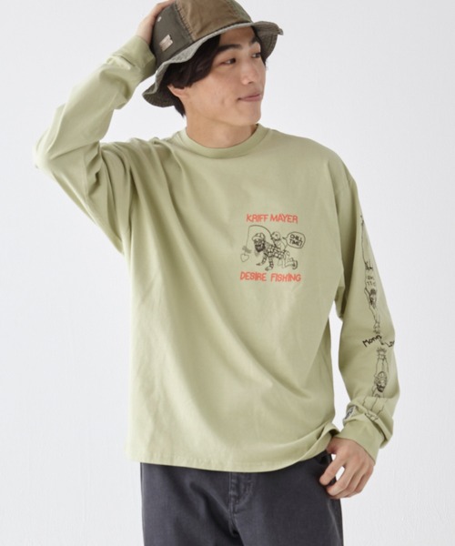 KRIFF MAYER(クリフメイヤー)の「チルタイムロンT (釣り)(Tシャツ/カットソー・メンズ・レッド/グレー/ブラック/ブルー/ライトグリーン/オフホワイト・LARGE/MEDIUM/X-LARGE)」の5枚目の写真