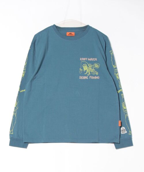 KRIFF MAYER(クリフメイヤー)の「チルタイムロンT (釣り)(Tシャツ/カットソー・メンズ・レッド/グレー/ブラック/ブルー/ライトグリーン/オフホワイト・LARGE/MEDIUM/X-LARGE)」の14枚目の写真