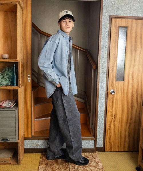 niko and...(ニコアンド)の「【niko and ...JEANS 2025SS】ワイド5ポケットデニムパンツ(デニムパンツ・メンズ・インディゴブルー/オフホワイト/ブルー/ブラック・MEDIUM/LARGE)」の6枚目の写真