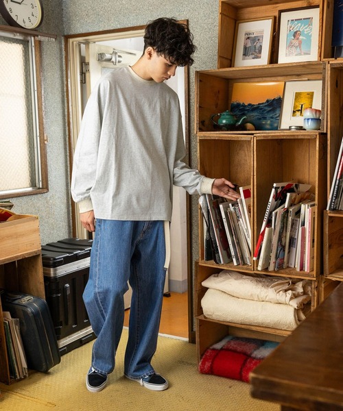 niko and...(ニコアンド)の「【niko and ...JEANS 2025SS】ワイド5ポケットデニムパンツ(デニムパンツ・メンズ・インディゴブルー/オフホワイト/ブルー/ブラック・MEDIUM/LARGE)」の10枚目の写真