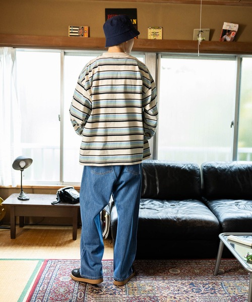 niko and...(ニコアンド)の「【niko and ...JEANS 2025SS】ワイド5ポケットデニムパンツ(デニムパンツ・メンズ・インディゴブルー/オフホワイト/ブルー/ブラック・MEDIUM/LARGE)」の14枚目の写真